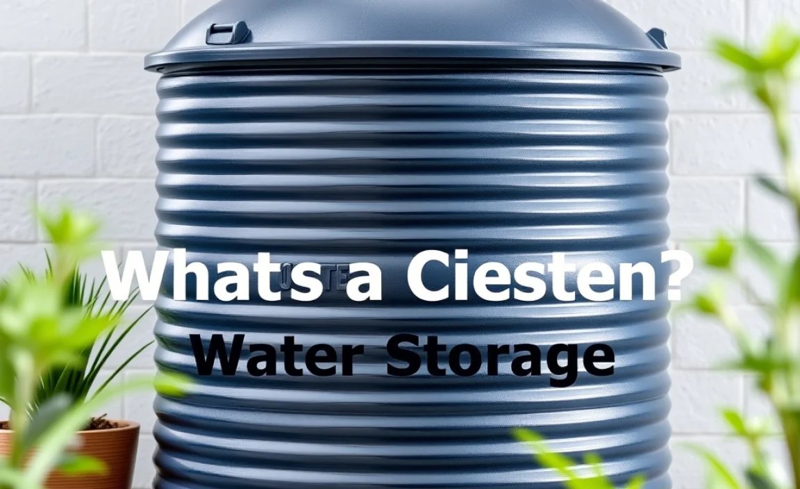 What is a Cistern? Your Water Storage Basics