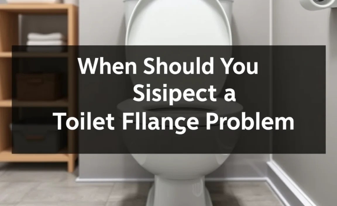 When Should You Suspect a Toilet Flange Problem?