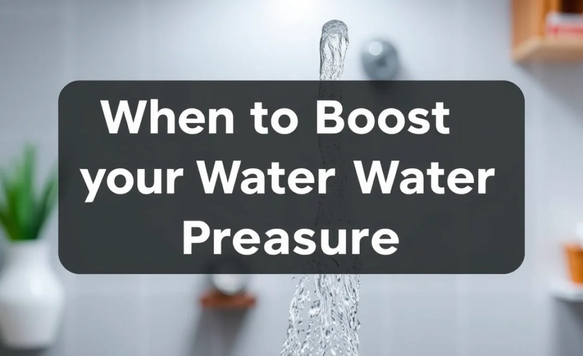 When to Boost Your Water Pressure