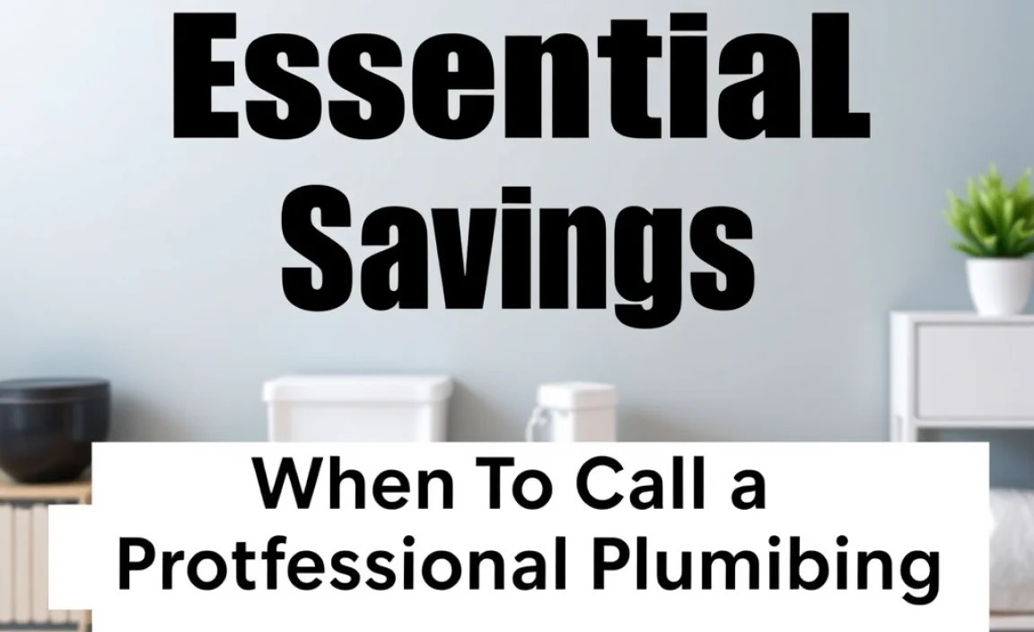 When to Call a Professional Plumber