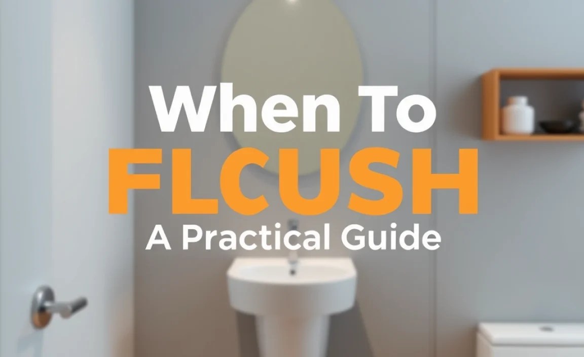 When To Flush: A Practical Guide