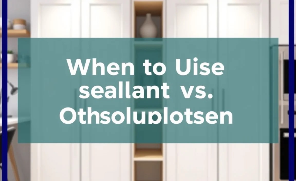 When to Use Sealant vs. Other Solutions