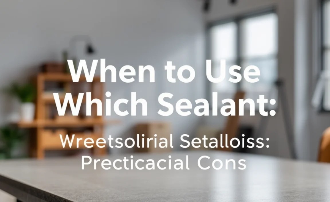 When to Use Which Sealant: Practical Applications