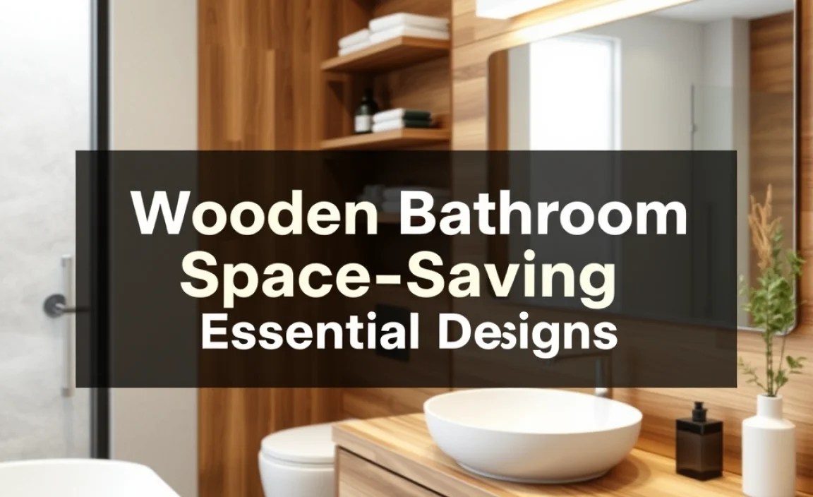 Wooden Bathroom Accessories Space-Saving: Essential Designs