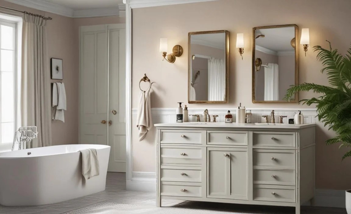 1. Refinishing a Vanity or Cabinet