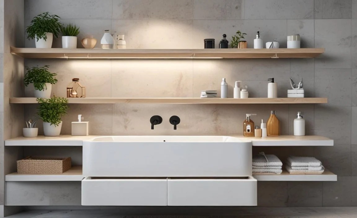 2. Embrace Floating Shelves for a Clean Look