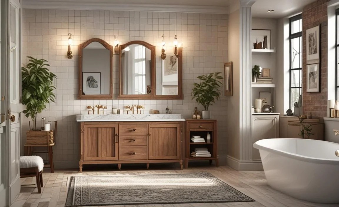 2. Installing a Vintage-Style Mirror