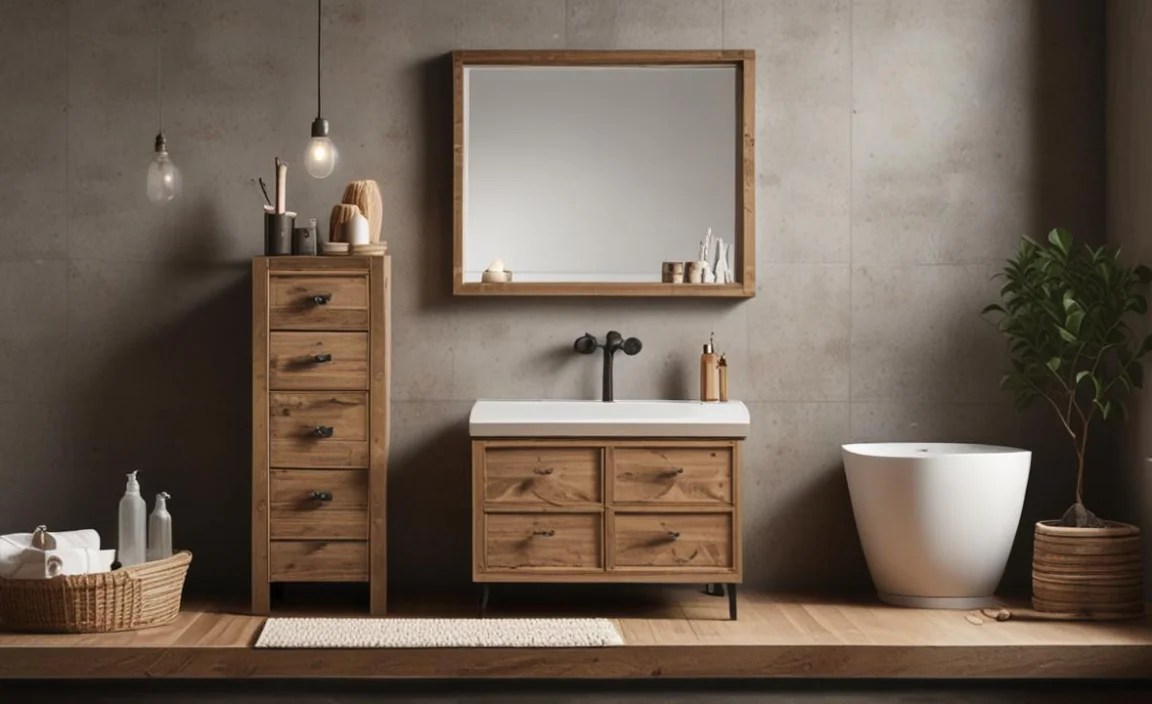 2. Rustic Vanity Lighting