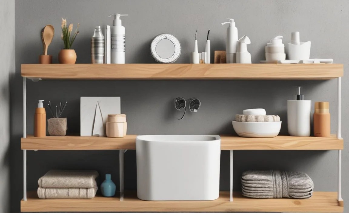 2. Shelving with Integrated Bins or Baskets