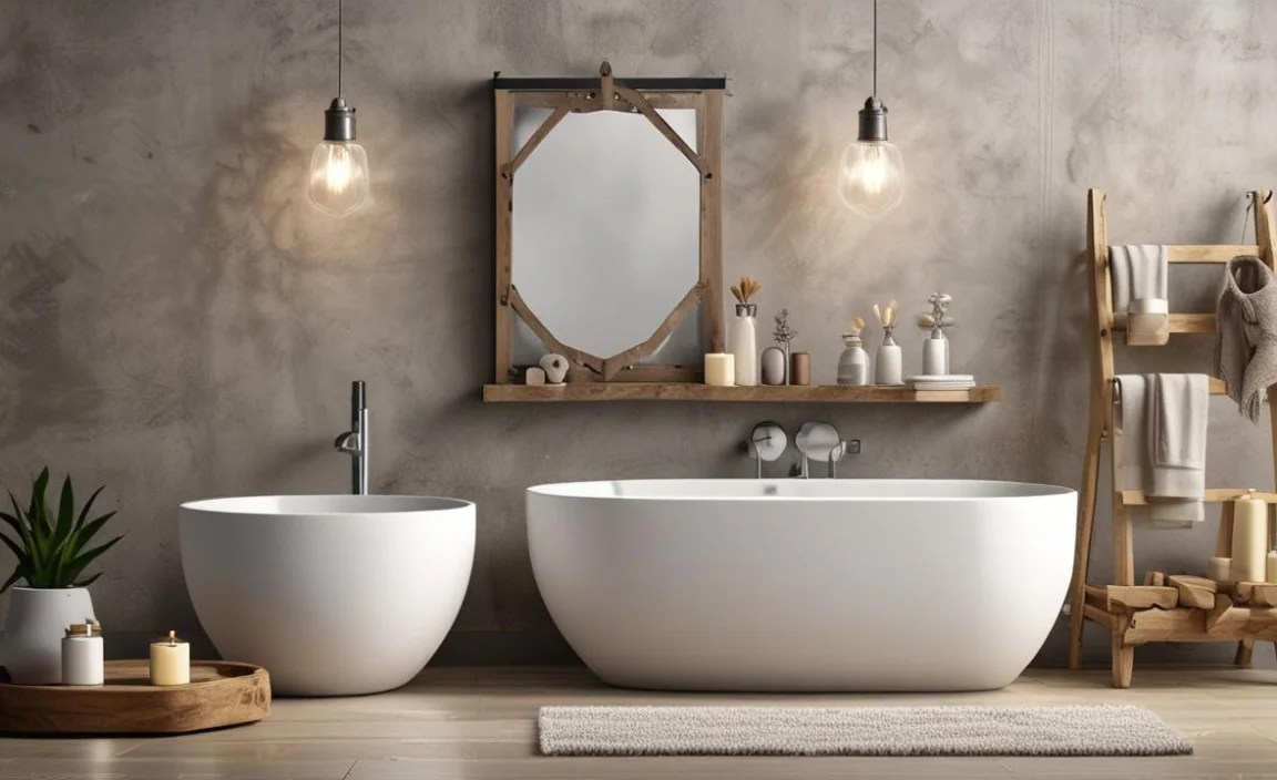 3. Rustic Mirrors