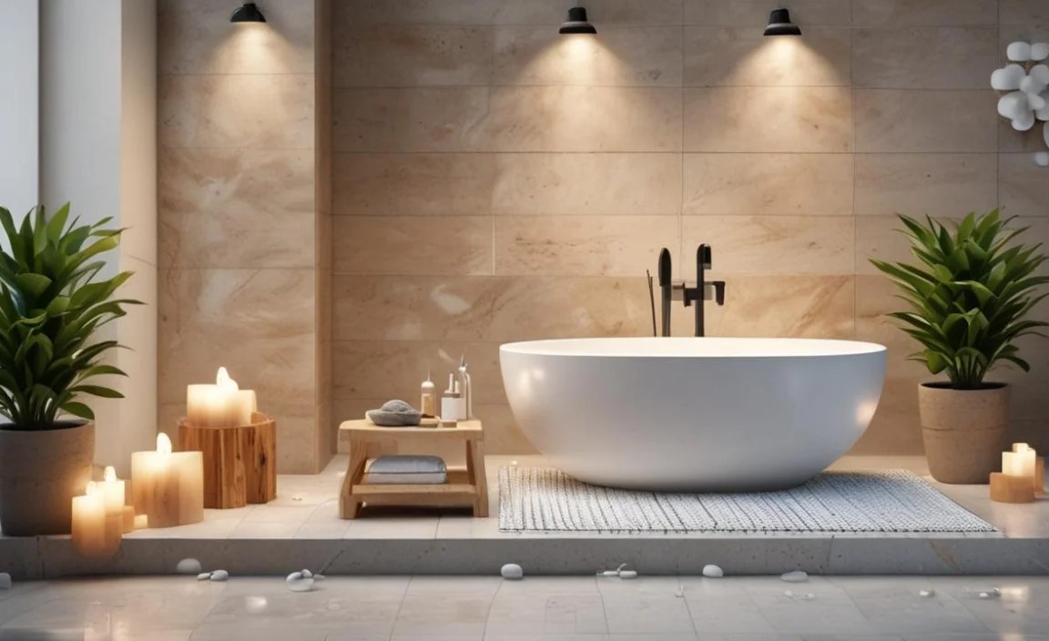 4. Bamboo Bath Mat