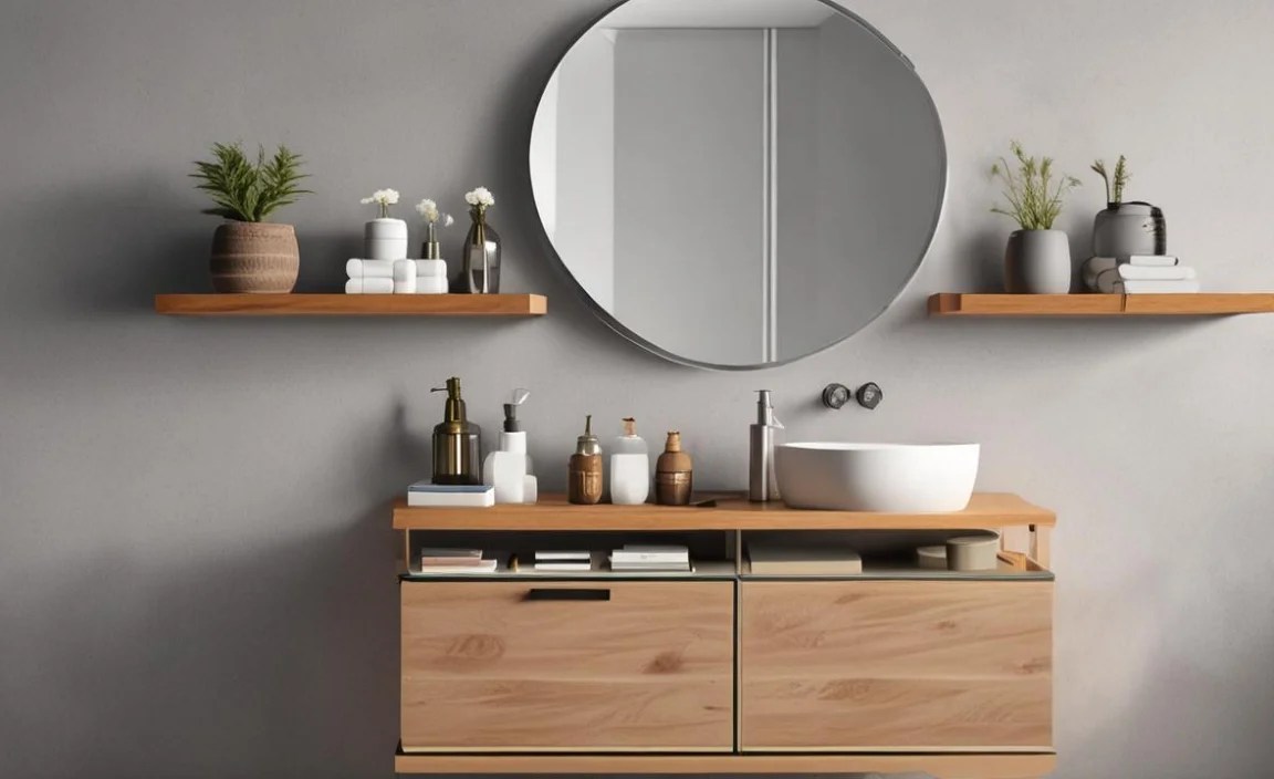 4. Wall-Mounted Cabinets with Shelves