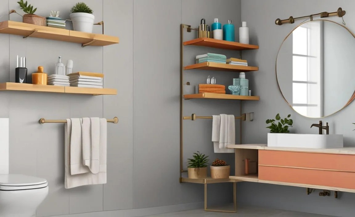 5. Open Wall Shelves: Simple and Customizable