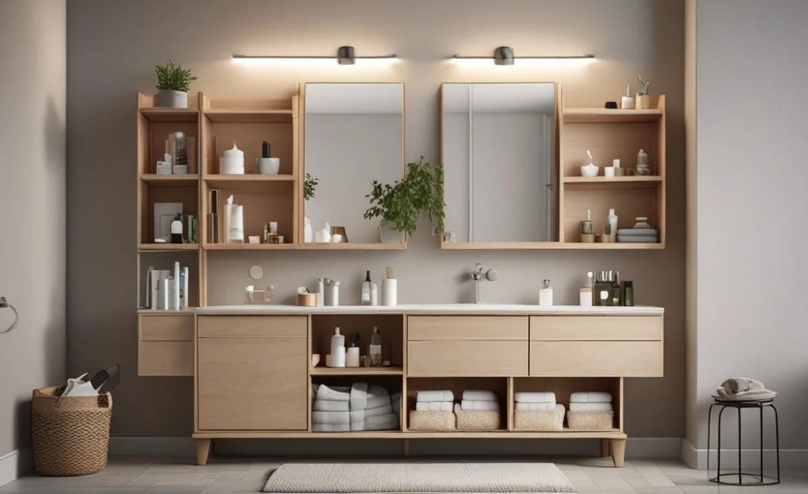 6. Wall-Mounted Organizing Panels with Hooks and Bins