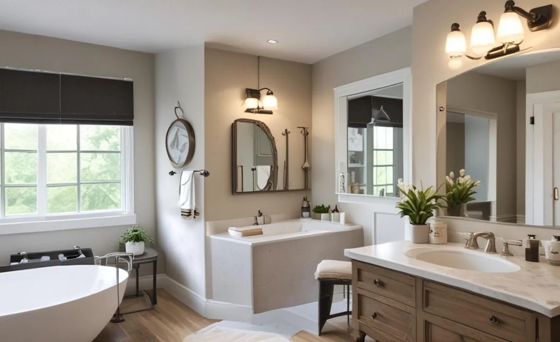 7. Bathroom Mirror Upgrade: Reflecting Style