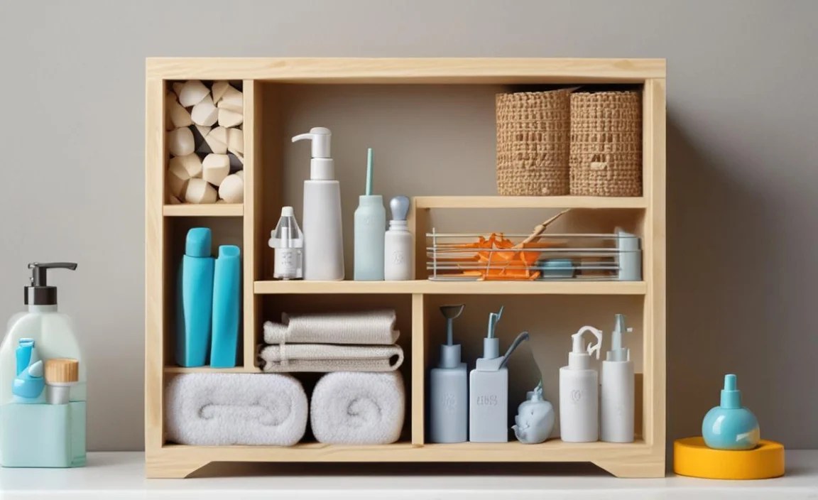 7. Bathtub Toy Storage with Compartments