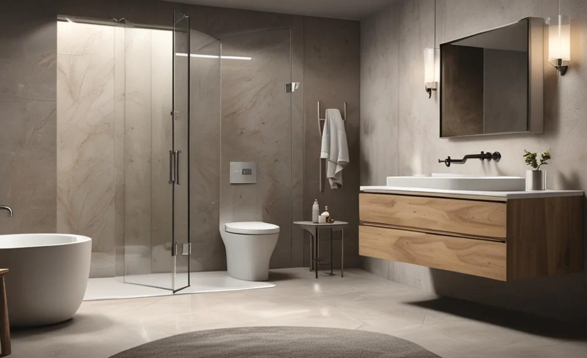 7. Decorative Mirrors and Shelving