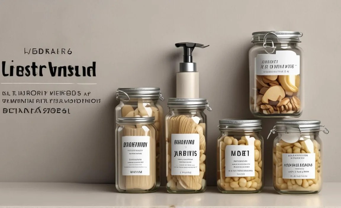 Bathroom Labels For Jars Ideas: Genius Storage