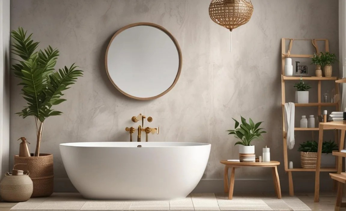 Boho Bathroom Accessory Set Components