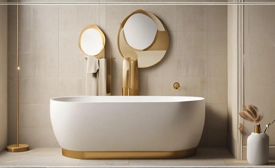 Chic Gold Bathroom Accessories: Space-Saving Solutions