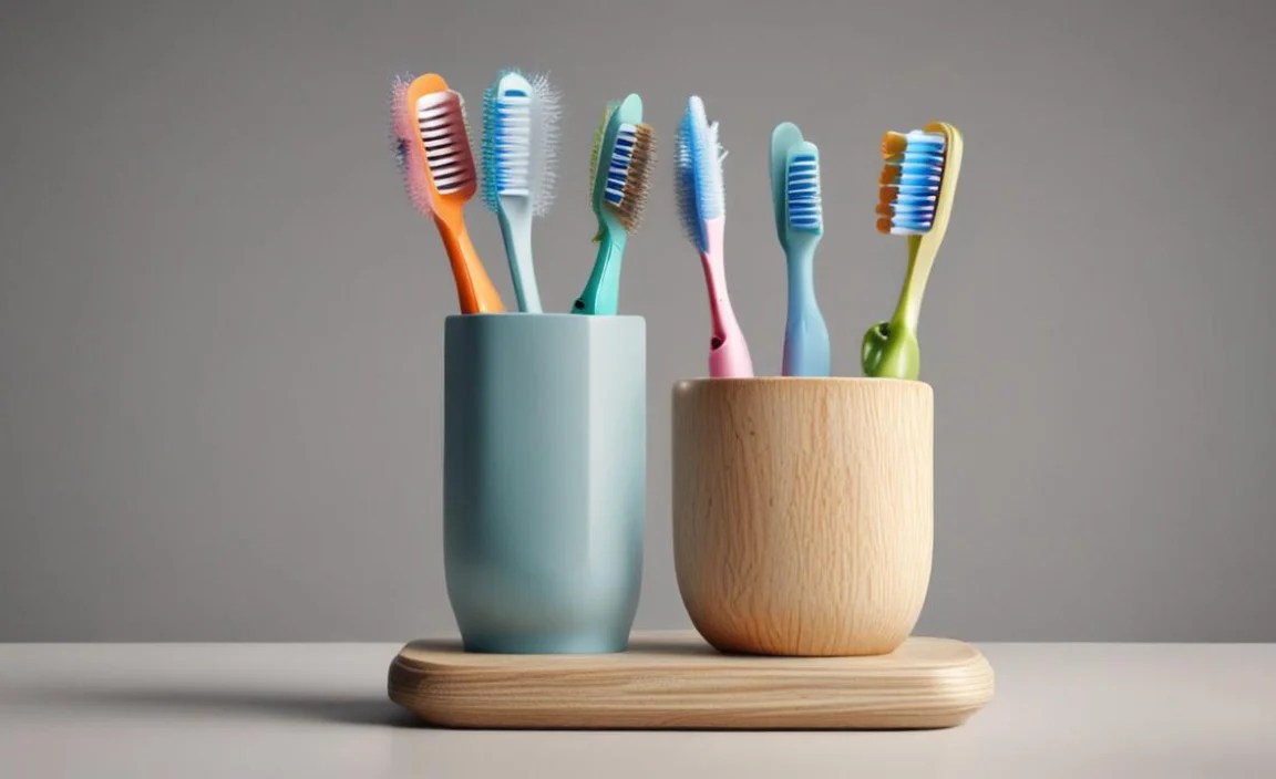 Common Countertop Toothbrush Holder Types: