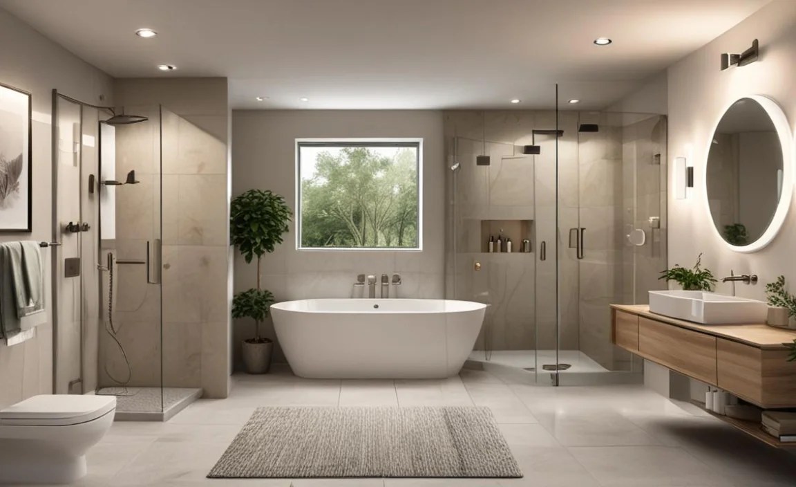 Example Layout for a Medium Bathroom (Diagram Concept):