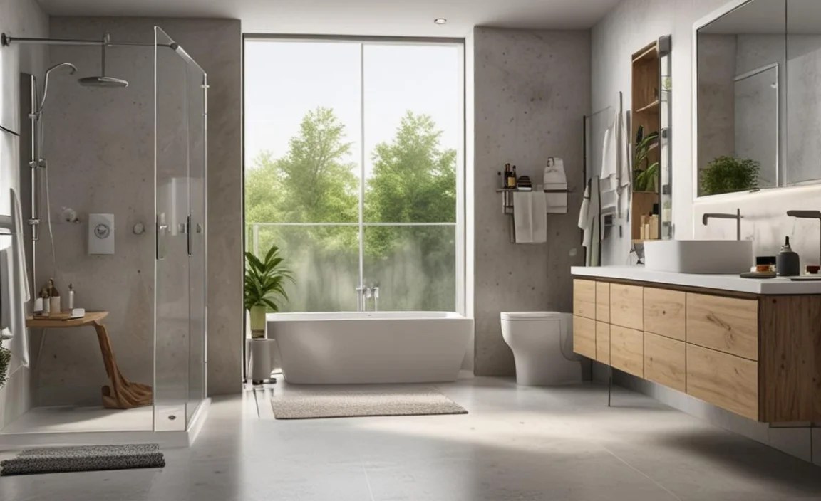 Example Layout for a Small Bathroom (Diagram Concept):