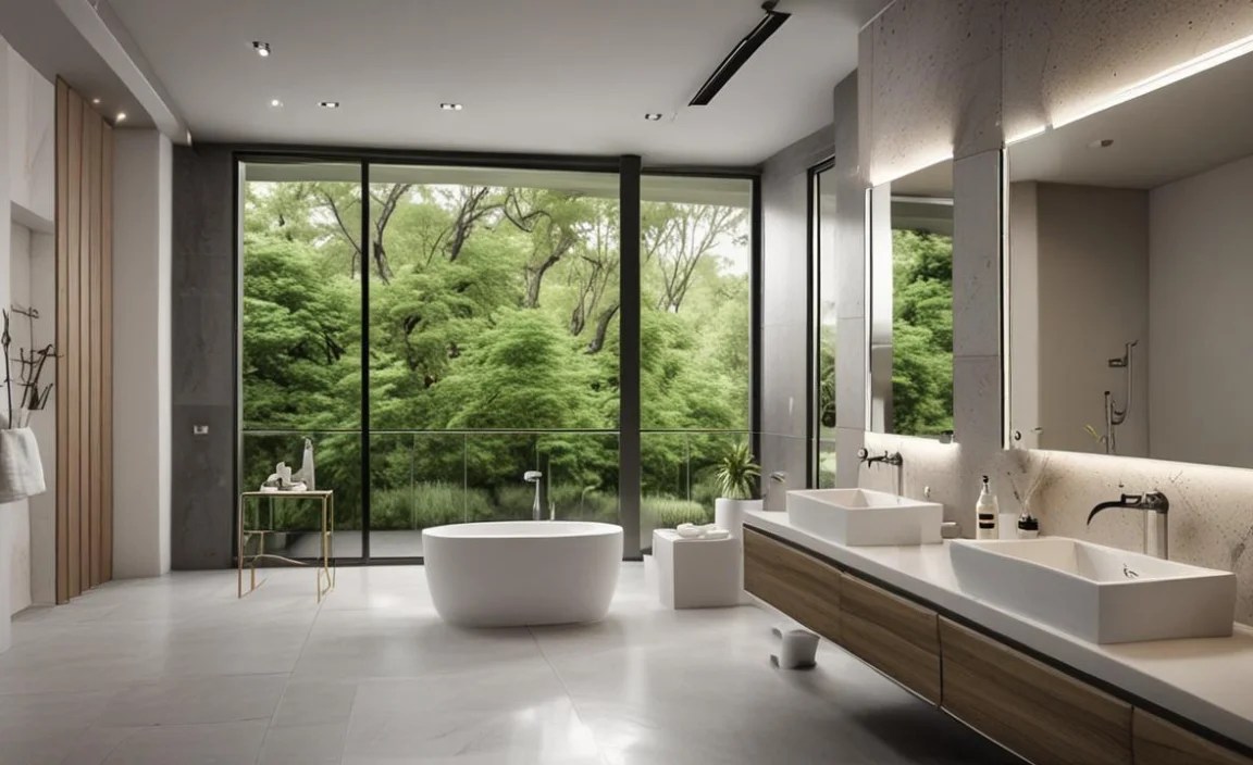 Mirrored Cabinets with Integrated Lighting