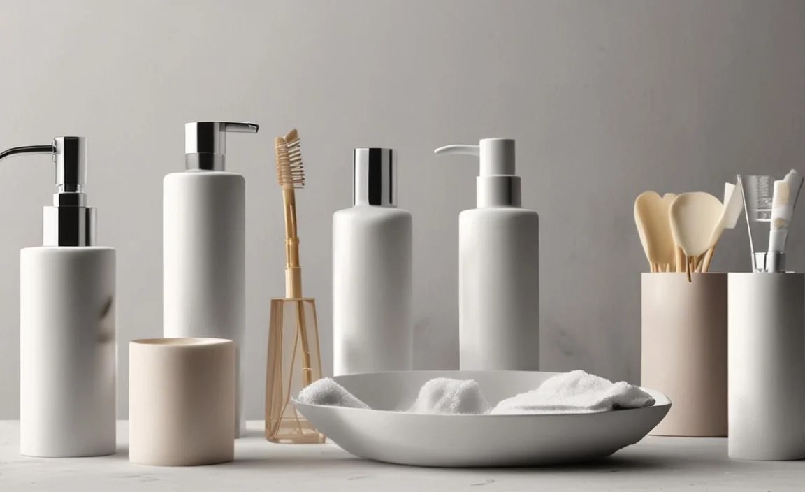 Plastic Bathroom Accessory Set Decor Combo: Stunning Essentials
