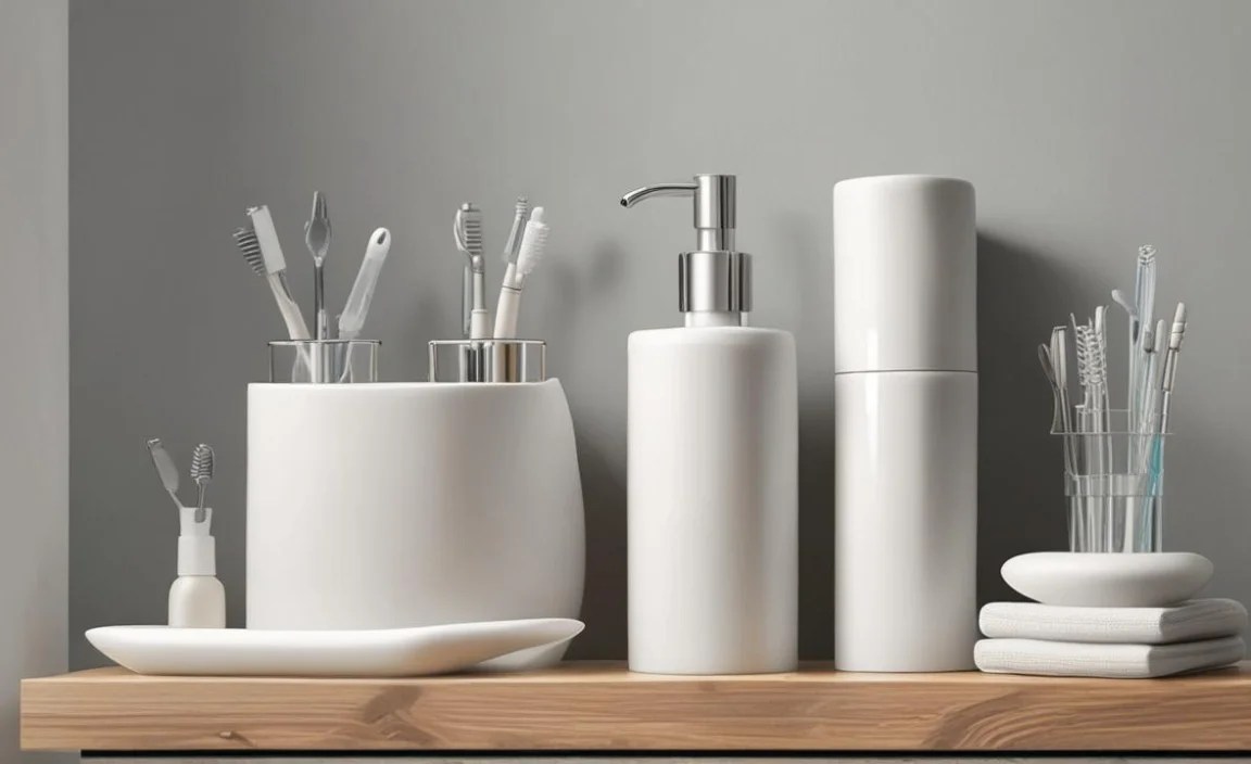 Plastic Bathroom Accessory Set DIY: Genius Organization