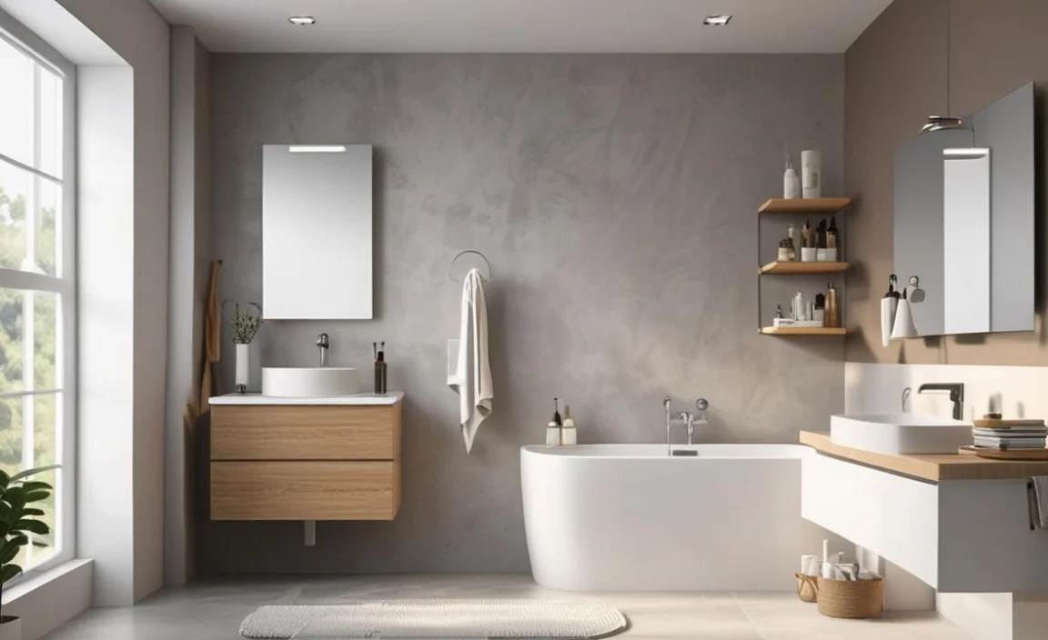 Shower Curtain with Pockets
