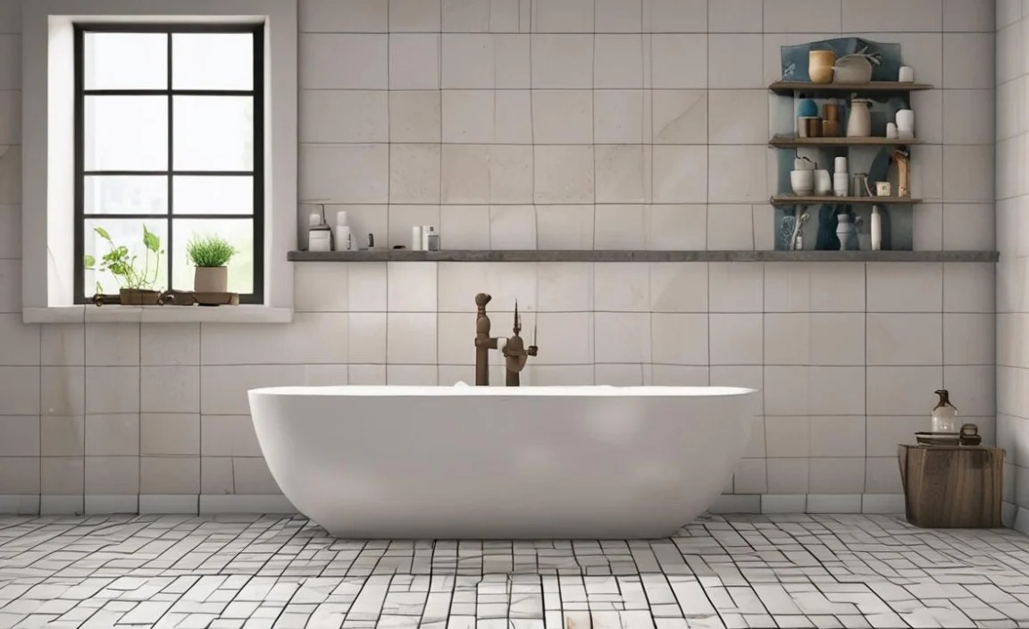 Step 1: Scoring the Grout