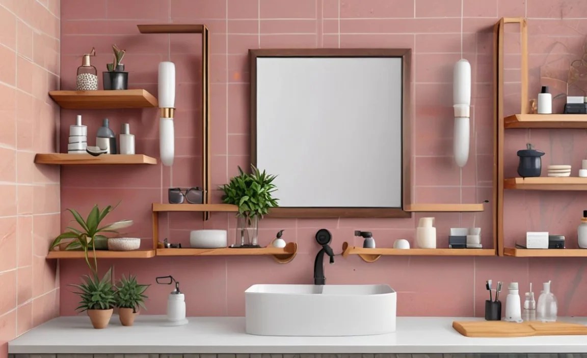 Styling Your Colorful Bathroom Shelves