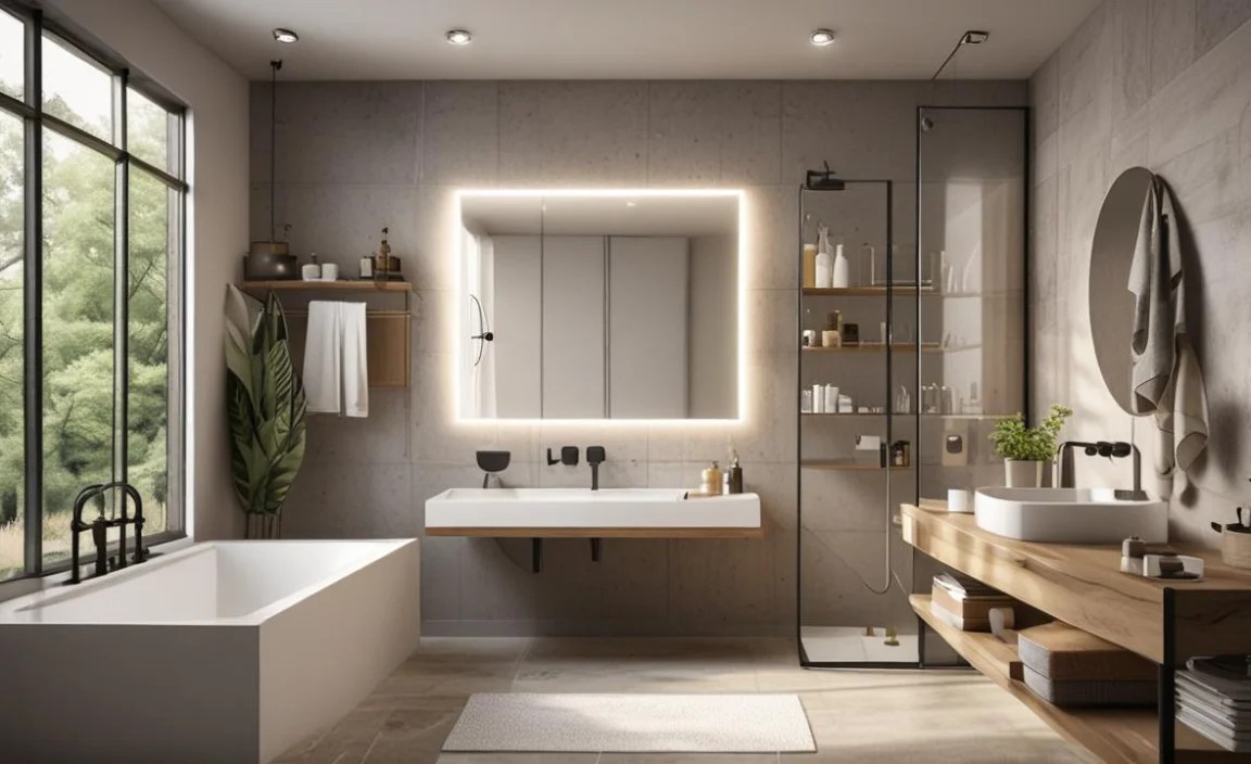 The “Work Triangle” Concept (Adapted for Bathrooms)