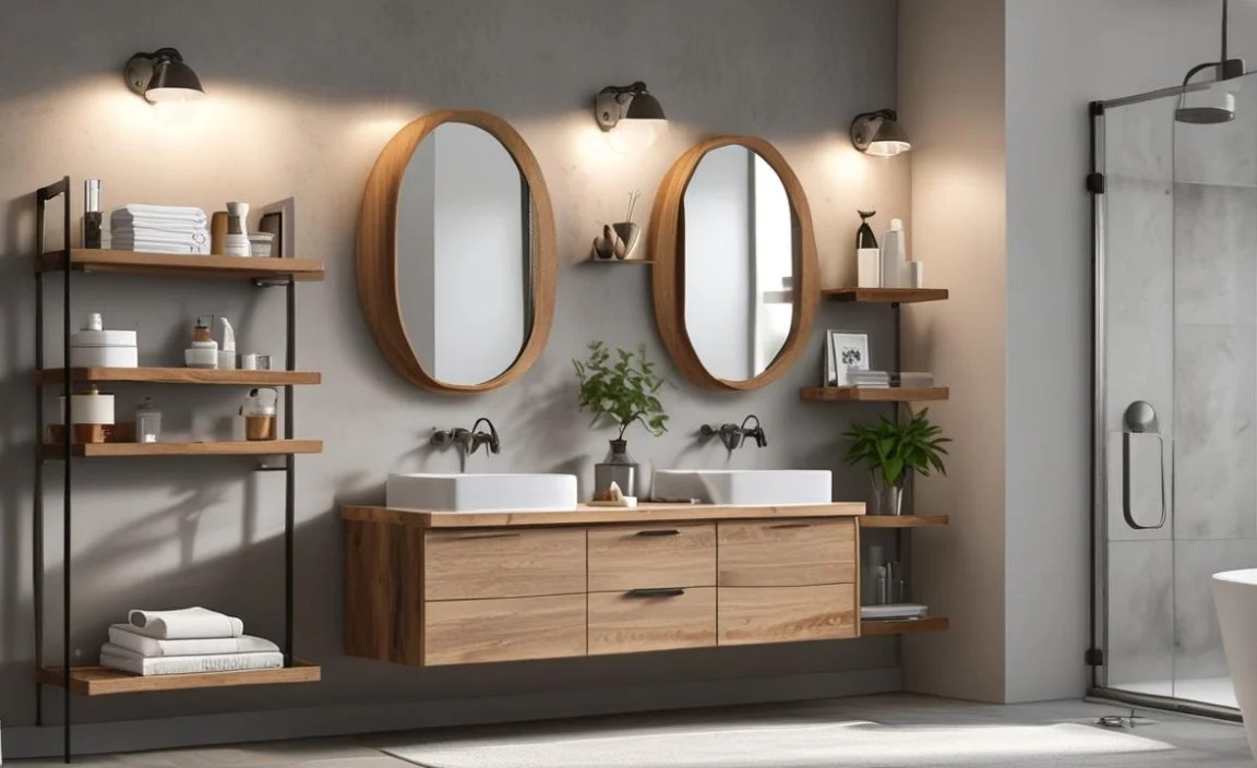 Wall-Mounted Medicine Cabinets with Mirrors