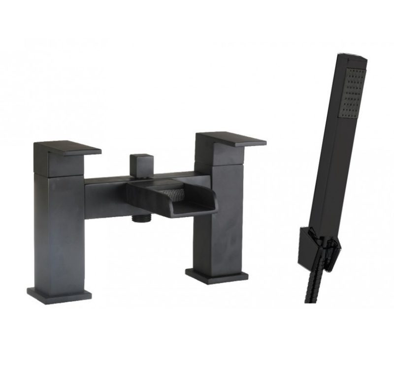 Bingley Black Bath Shower Mixer Kit Bath taps Brassware Bathshed