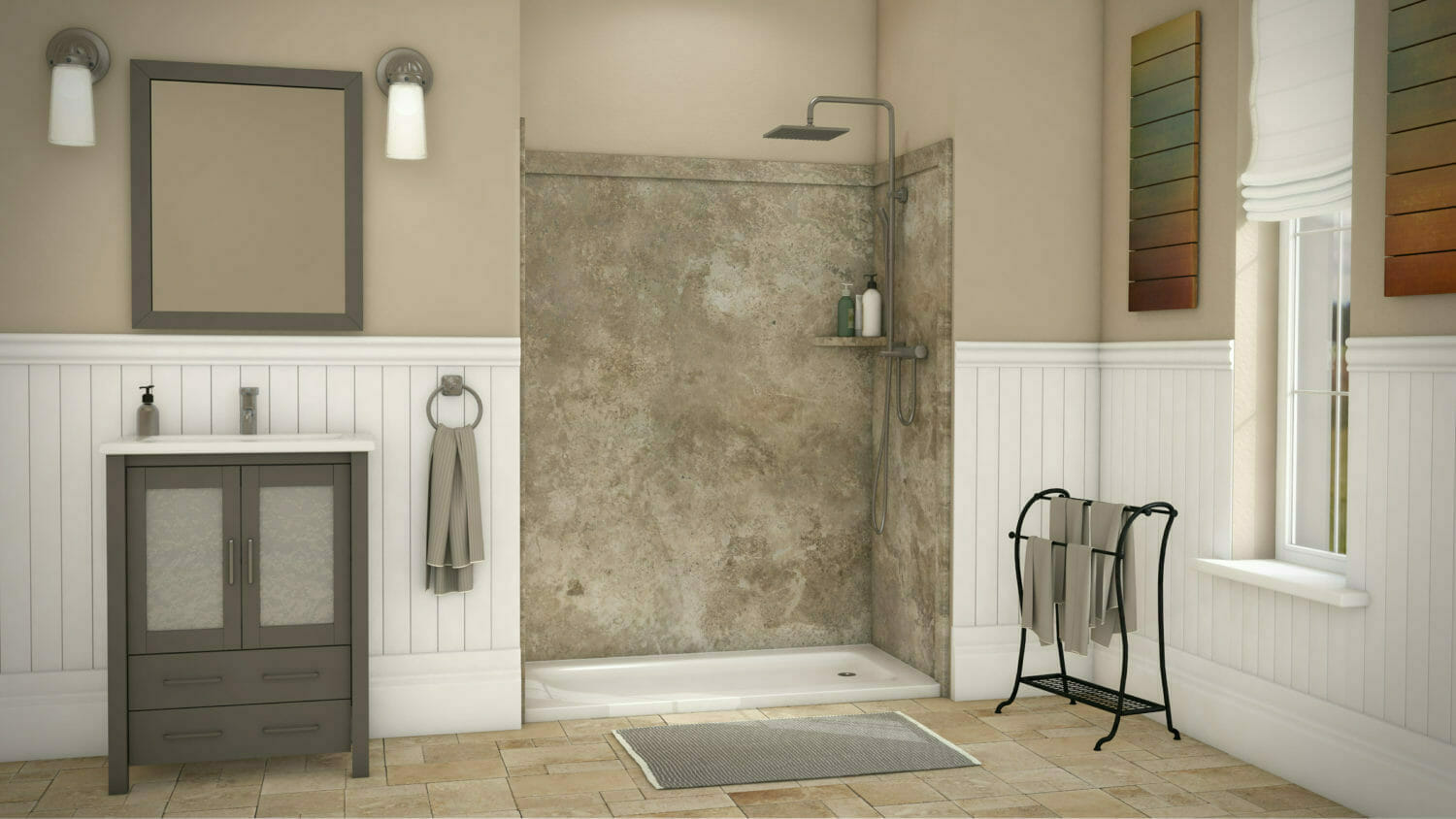 Wall Surrounds 1 Bathroom Remodeling, Shower Conversions, WalkIn Tubs Five Star Bath Solutions