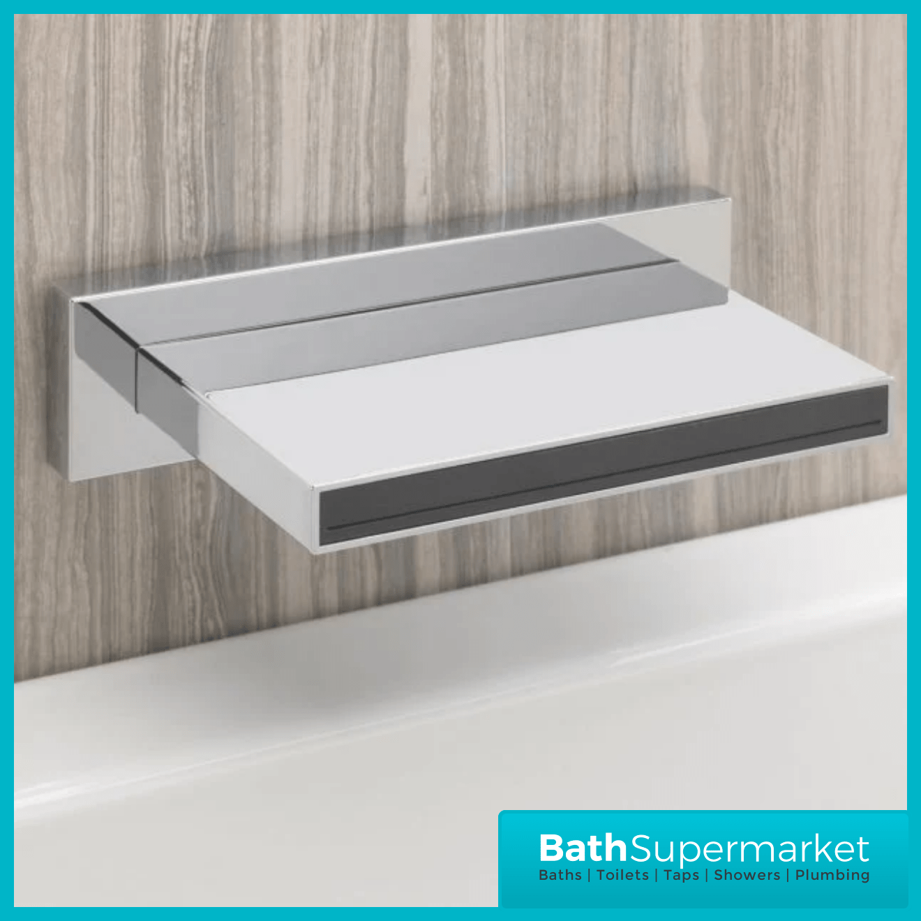 Cascade Chrome Wall Mounted ABS Plastic Waterfall Spout Bath Filler Tap