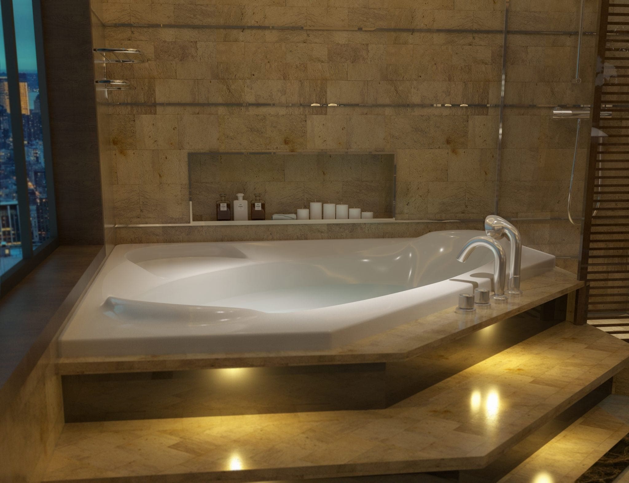 60×60 Corner Oval Bathtub BR28