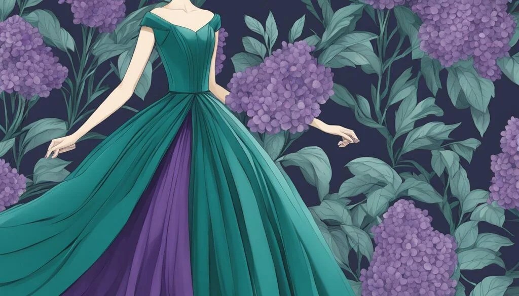 What Color Compliments Dark Green Dress?