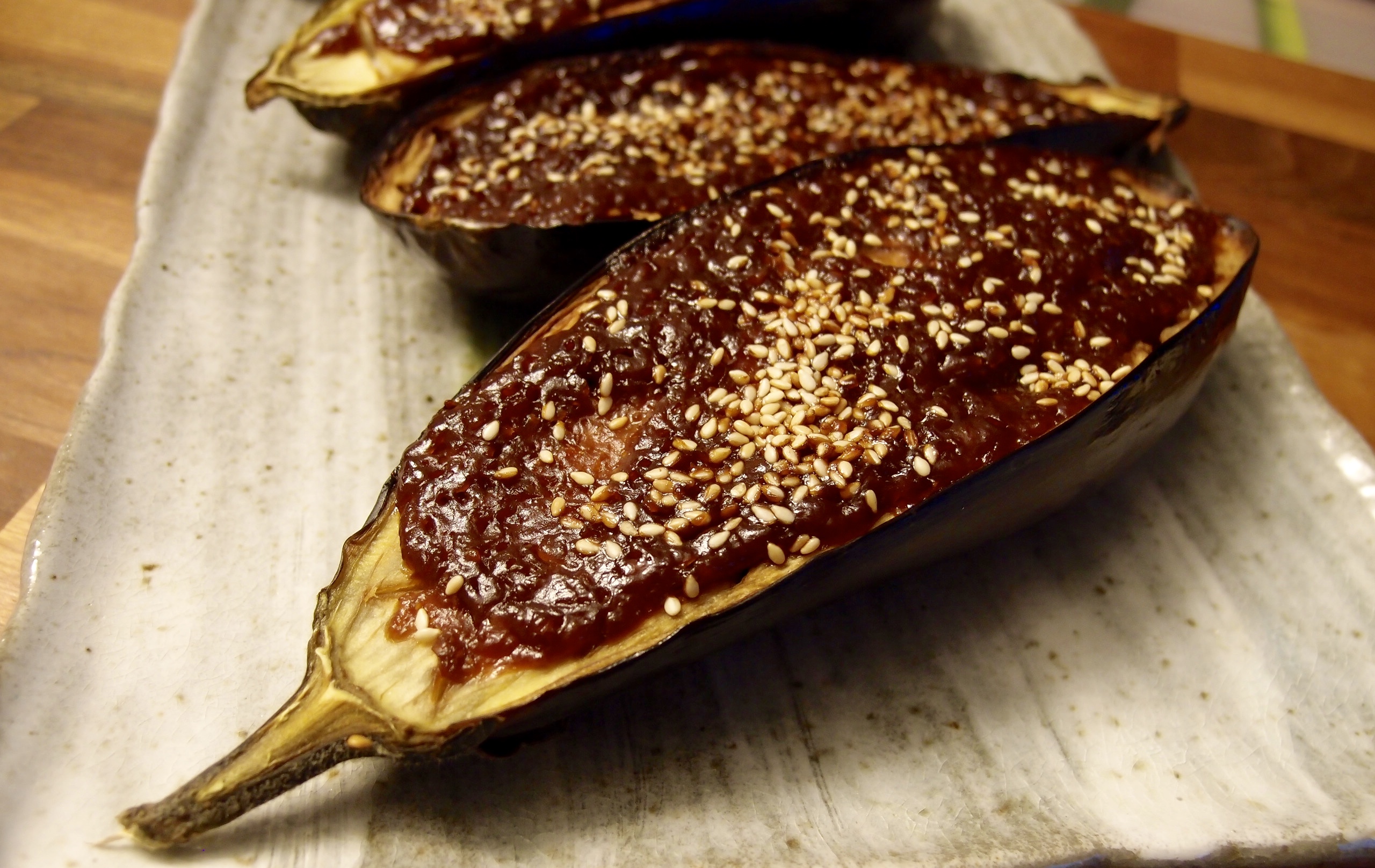 Dengaku Nasu Eggplants with Miso The epicurean kitten