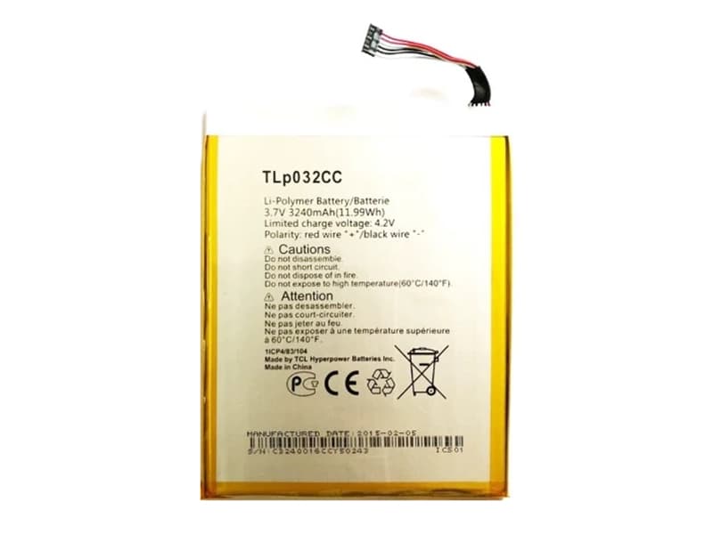 New Battery Tablet PC Batteries TCL 3.7V 3240mAh/11.99WH carol in