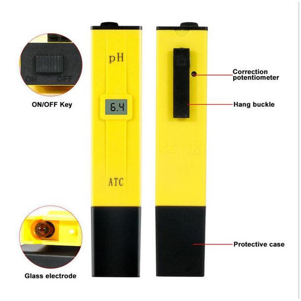 Digital pH Meter Tester Monitor Batteries and Ink
