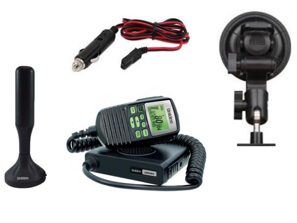 UNIDEN UH5060PNP+ANTENNA PORTABLE PLUG N PLAY 80 CHANNEL UHF CB