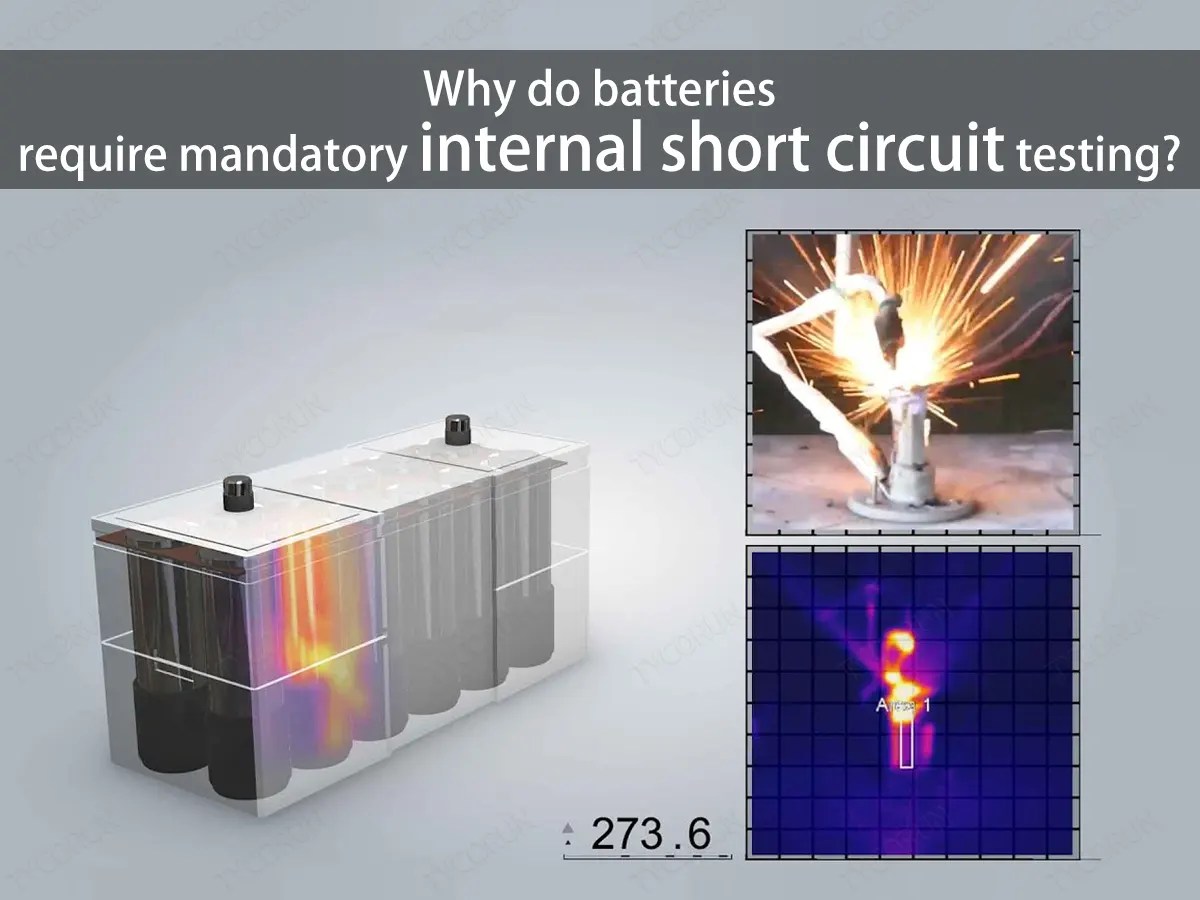 Why do batteries require mandatory internal short circuit testing