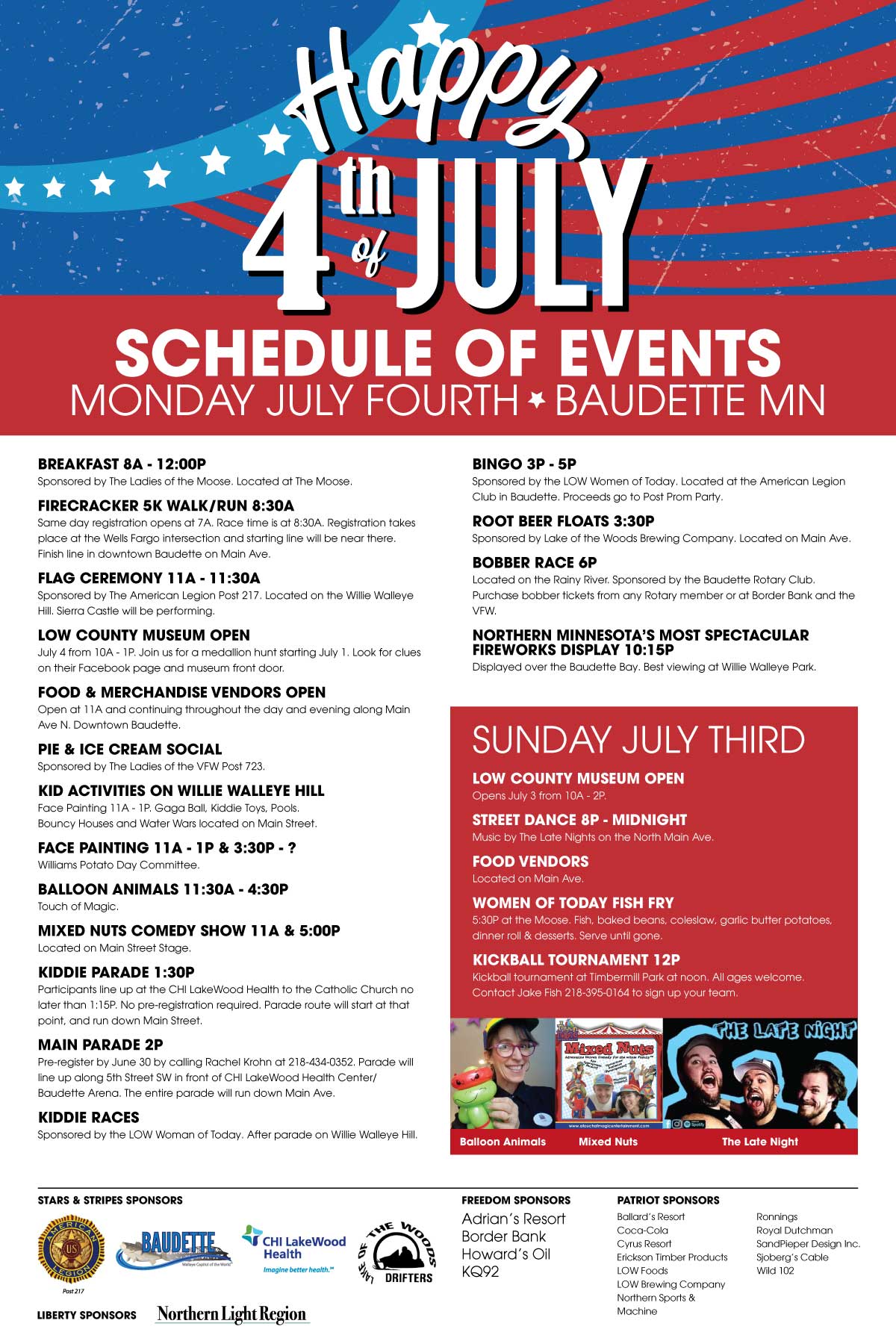 Fourth of July Celebration Baudette Chamber of Commerce