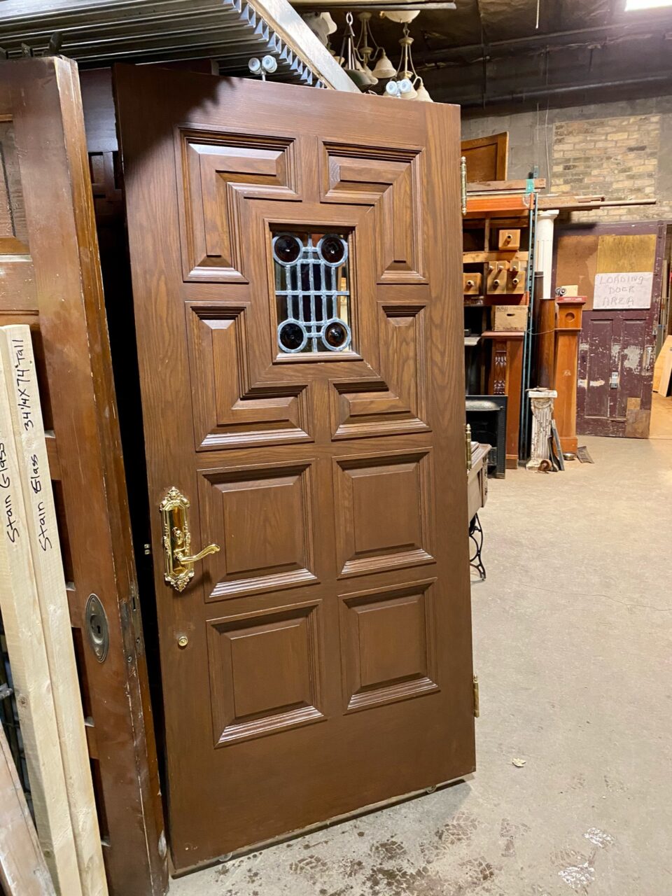Exterior Door with stained glass window Bauer Bros Inc.