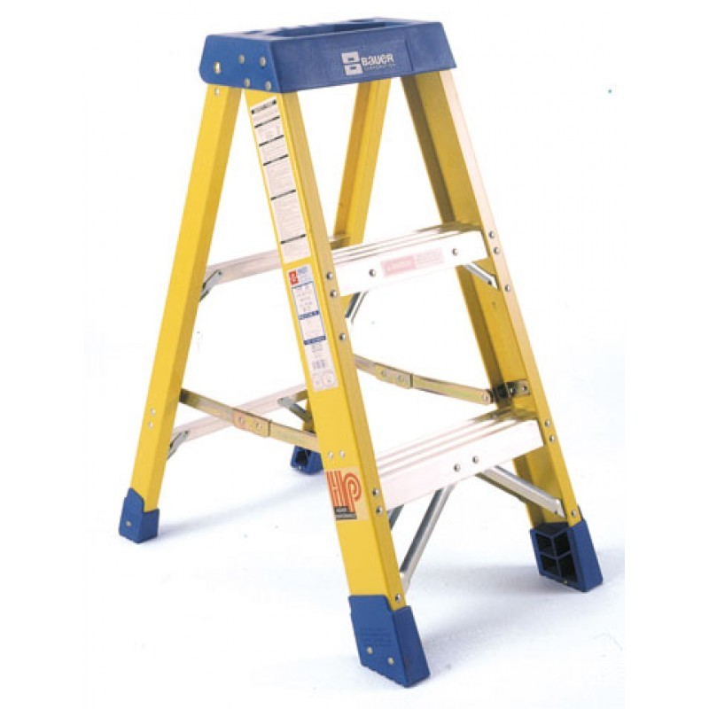 3' Fiberglass 350 Series Stepladder Type 1AA 375 lb. Rated Bauer Ladder