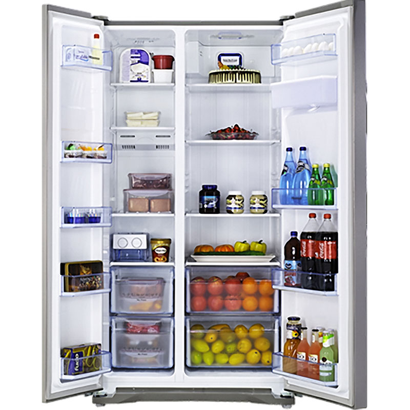 2 DOOR SIDE BY SIDE FREESTANDING FRIDGE Baumatic