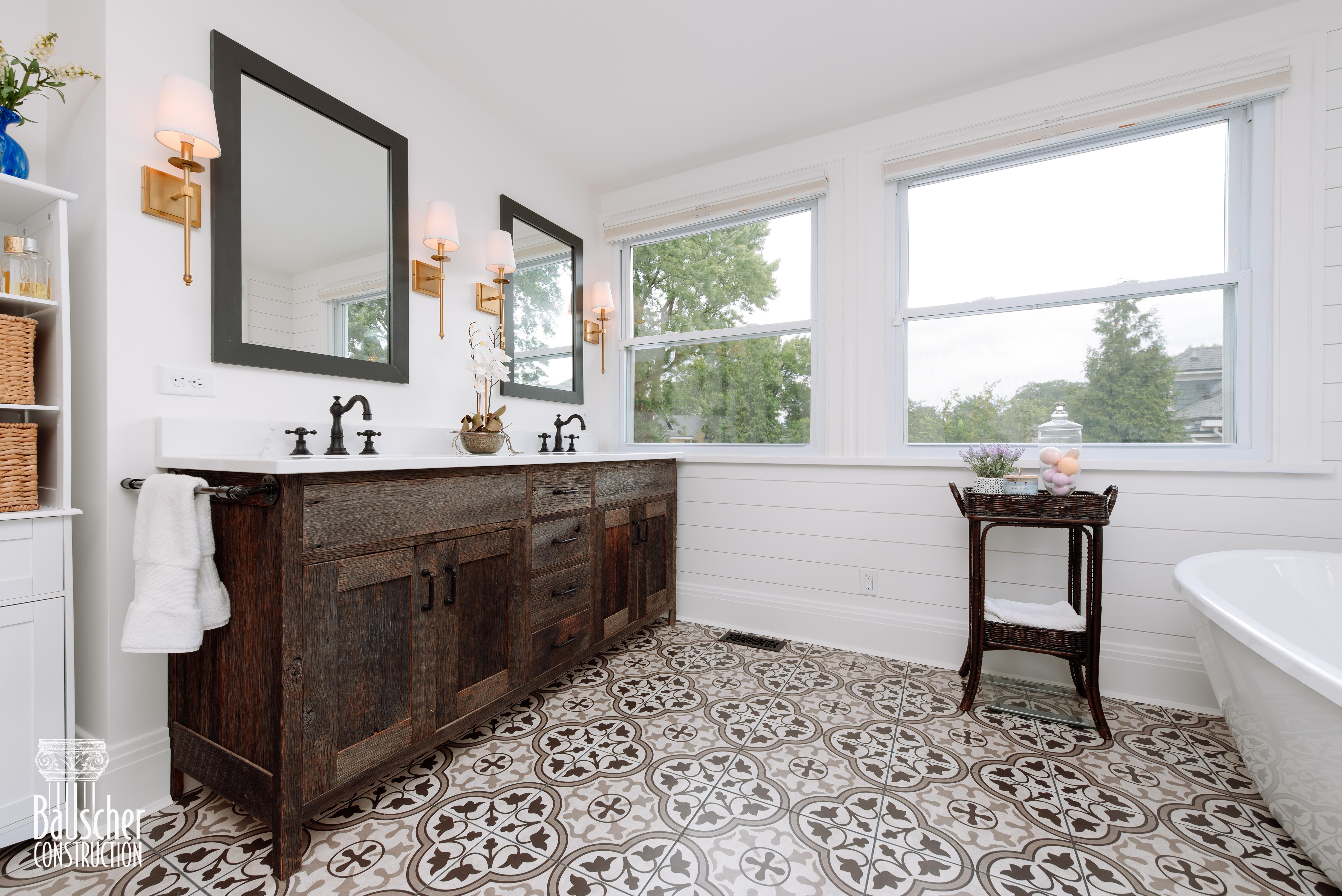 Hyde Park Farmhouse Bathroom Bauscher Construction